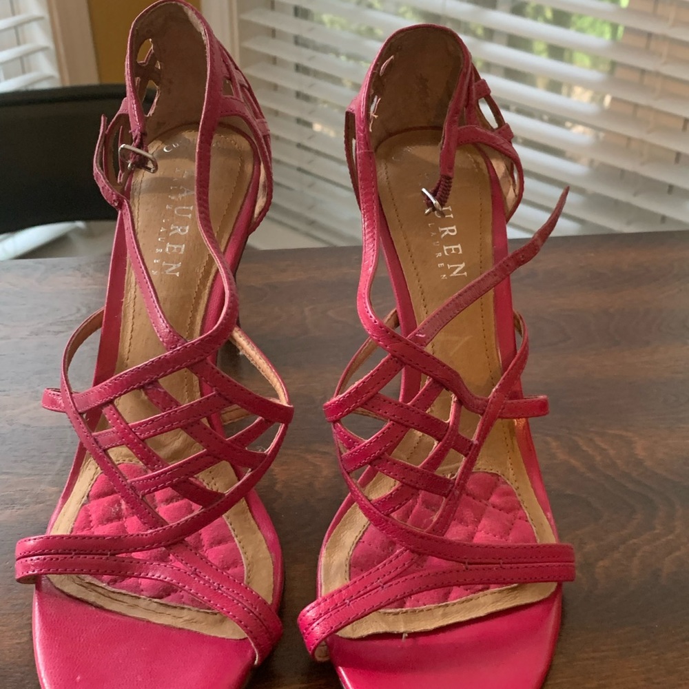 Ralph Lauren Pink heels 7.5